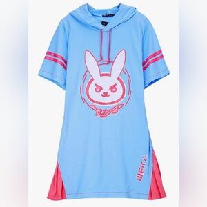 Loose Fit Hoodie Dress Shirt Nightgown graphic Bunny Women’s Size L Large